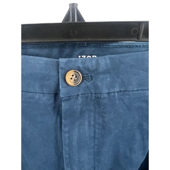 Izod Saltwater Men's 7'' Twill Stretch Shorts Size 42 Navy Blue Chino Summer - Picture 8 of 10